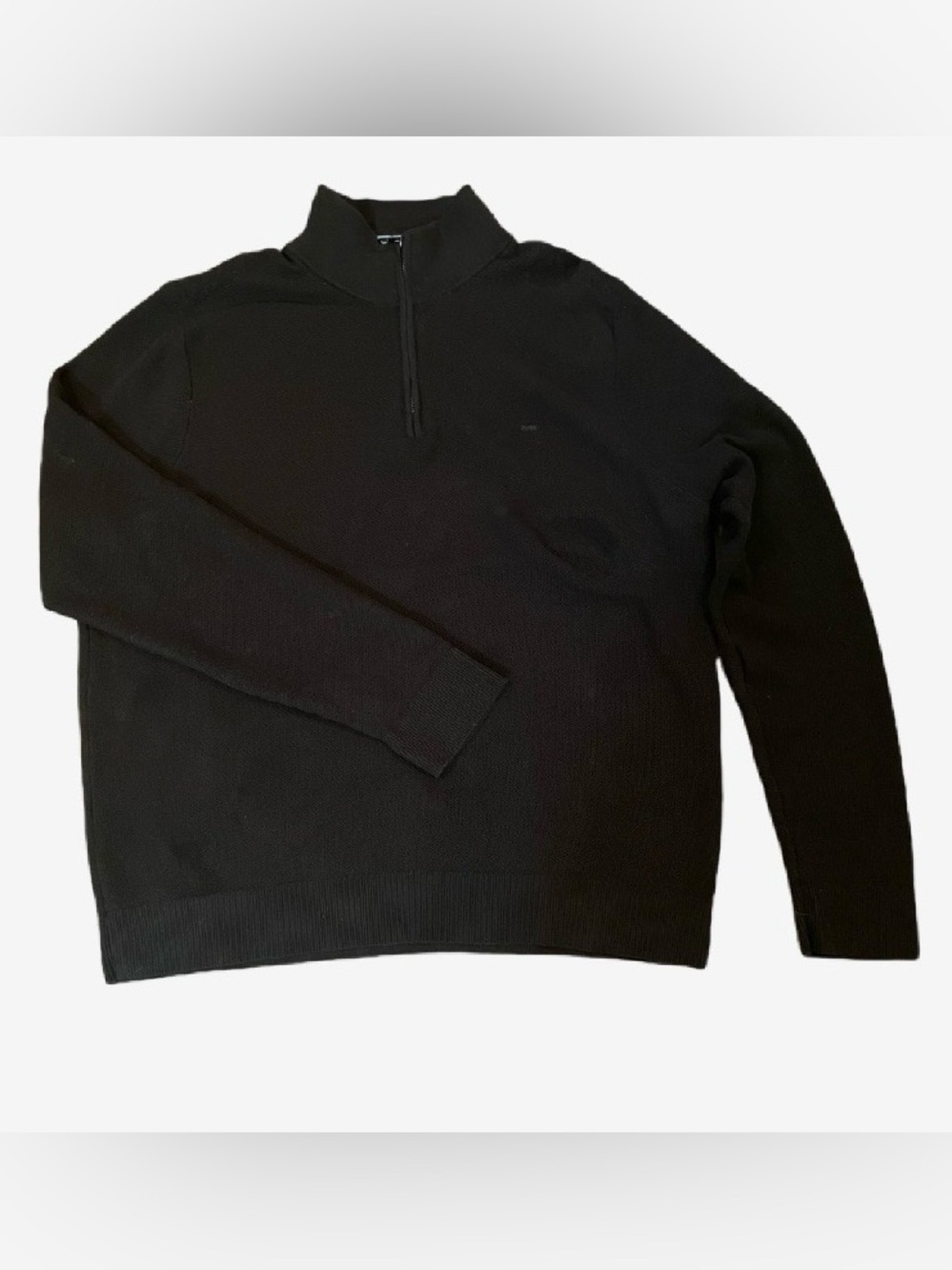 Michael Kors Men's Black Half-Zip Sweater XXL